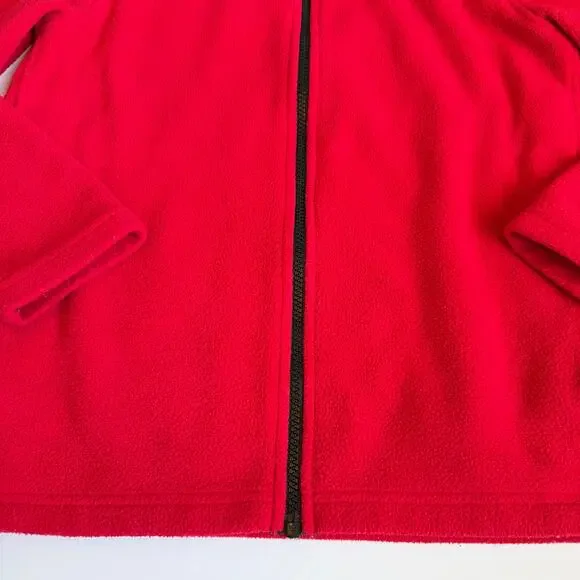 The North Face Freestyle Fleece Hooded Jacket Red Youth Large 14/16 - Picture 3 of 13